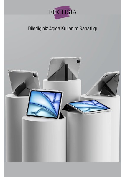 Galaxy Tab S10 Fe Plus Uyumlu 13.1 Inç Kalem Bölmeli Standlı Tri Folding Tablet Kılıfı indirimleri