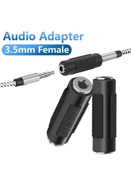 3.5mm Stereo Dişi To Dişi Kulaklık Mikrofon Ses Uzatma Adaptörü Altın Uçlu Dişi Jack Stereo Uzatma