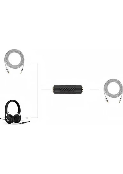3.5mm Stereo Dişi To Dişi Kulaklık Mikrofon Ses Uzatma Adaptörü Altın Uçlu Dişi Jack Stereo Uzatma