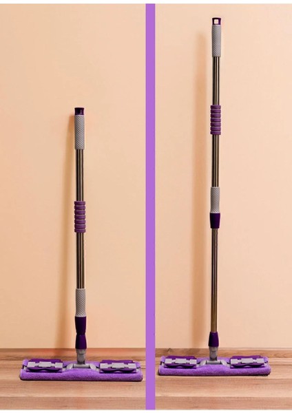 Yedek Bezli Mikrofiber Yer ve Duvar Temizleme Mop, 4 Mandallı, Cam ve Fayans Uyumlu fiyatları