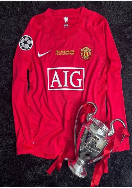 Cristiano Ronaldo M.united 2008 Moscaw Final Uzun Kollu Kırmızı Forması modelleri