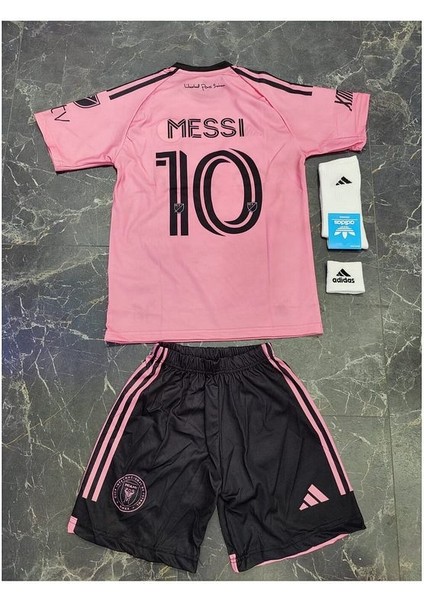Lionel Messi Inter/miami Özel Tasarım Çocuk Pembe Forması (Şort Çorap Forma)