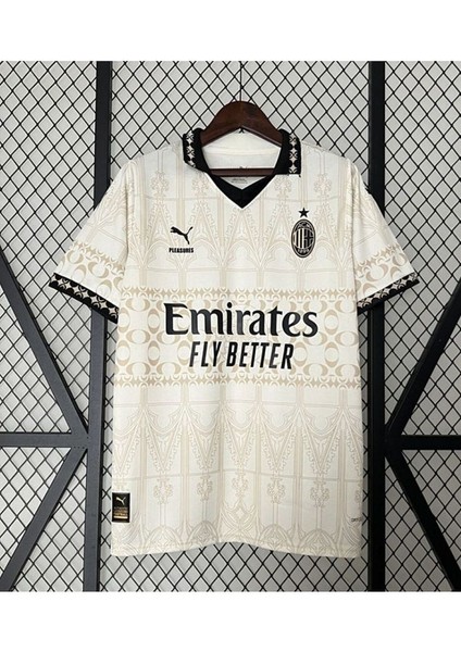 23/24 Ac Milan Isimsiz Yetişkin Forması Beyaz