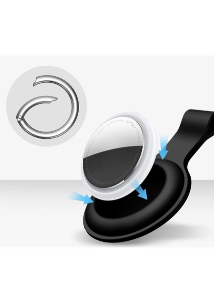 Apple Airtag Uyumlu Silikon Koruyucu Anahtarlık Arkası Kapalı Düşmez Yıkanabilir fiyatları