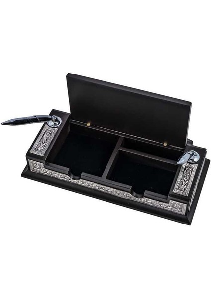 Gümüş Çiçek Desenli Besmele Masa Üstü Kalemlik fırsatları