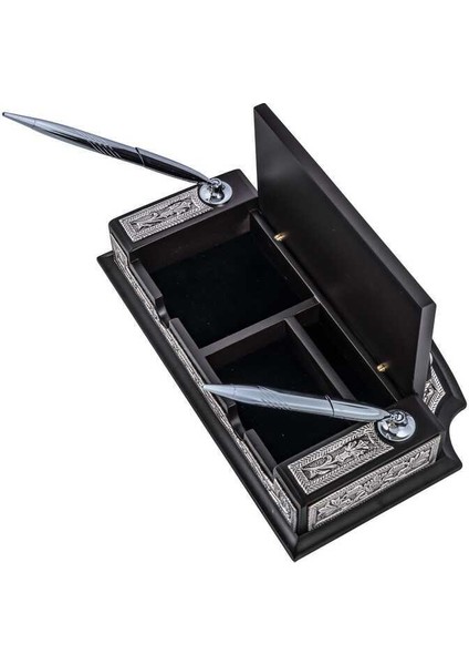 Gümüş Çiçek Desenli Besmele Masa Üstü Kalemlik indirimleri