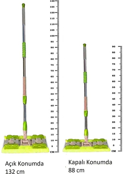 Kıskaçlı Mikrofiber Cam ve Yüzey Temizleme Mop Seti, Yedek Bezli, Pratik Kullanım fırsatları