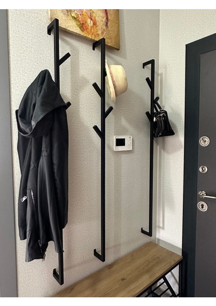 Dekoratif Fidan Askılık, Hol Giriş Askılık, Antre Dekoru ,dekoratif (150 Cm/4 Askı)
