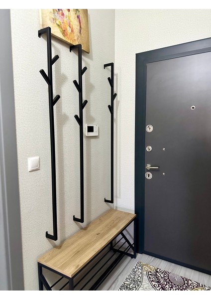 Dekoratif Fidan Askılık, Hol Giriş Askılık, Antre Dekoru ,dekoratif (150 Cm/4 Askı) modelleri