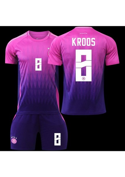 Almanya Euro 2024 Toni Kroos 8 Deplasman Çocuk Forması 3 Lü Set Spor T-Shirt