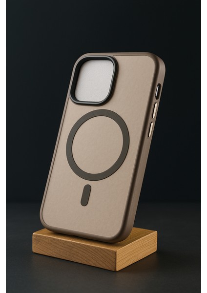 iPhone 15 Pro Kahverengi Kenarlı Mat Şeffaf Kılıf – Zamansız Şıklık, Modern Koruma fiyatları