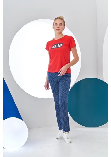 Kadın Glad Baskılı Kısa Kollu Spor Pijama Takım fiyatları