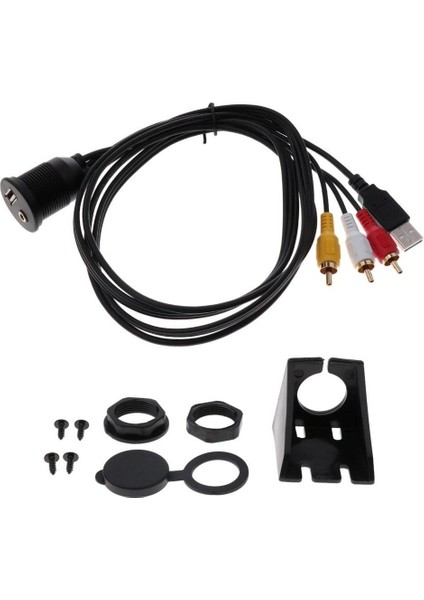 USB 2rca 3.5mm Aux Araç Içi Kontrol Paneli Uzatma Ek Kablosu Panel Tipi Montajlanabilir 1 Metre fiyatları