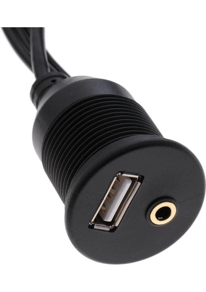 USB 2rca 3.5mm Aux Araç Içi Kontrol Paneli Uzatma Ek Kablosu Panel Tipi Montajlanabilir 1 Metre indirimleri
