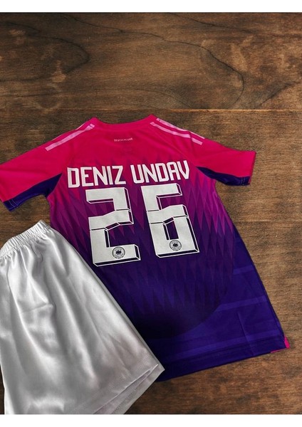 Almanya Deniz Undav 26 Euro 2024 Yeni Sezon Çocuk Deplasman Pembe Forması 3 Lü Set