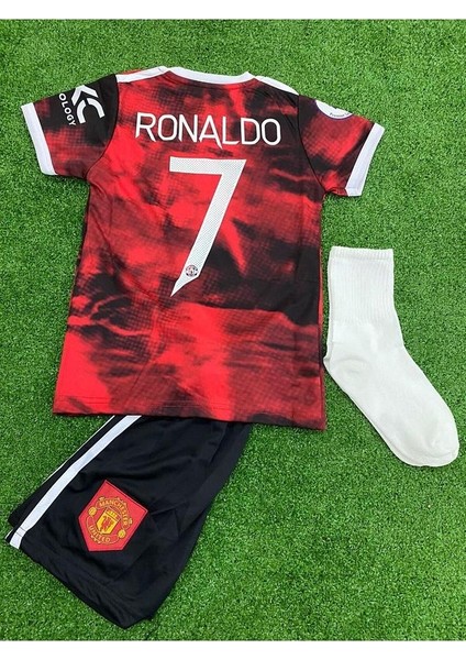 Manu Ronaldo Cr7 Özel Tasarım Çocuk Forması (Forma Şort Çorap)