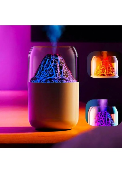 Volkanik Hava Nemlendirici Ortam ve Oda Nemlendirici Işıklı Aroma Difüzörü fırsatları
