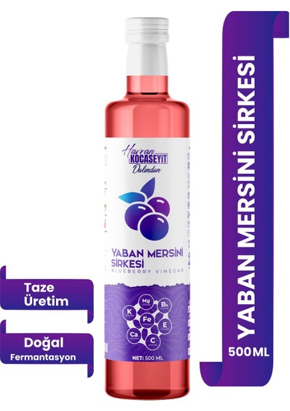 Doğal Antioksidan Yaban Mersini Sirkesi 500 ml
