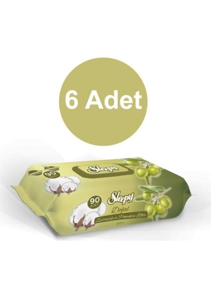 Zeytinyağlı Islak Havlu 6' Lı Paket