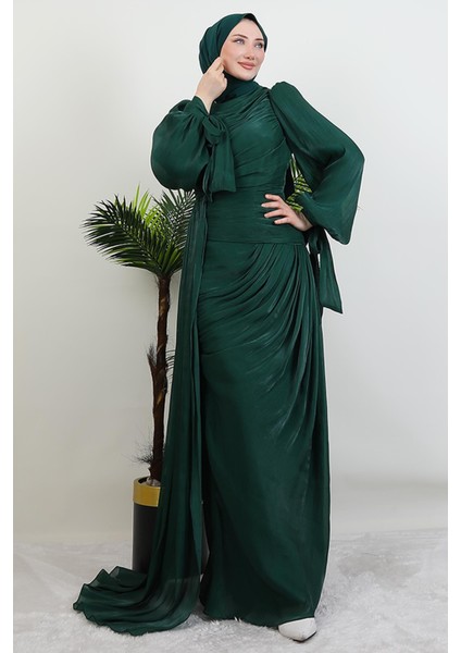 Afra Ipek Abiye Zümrüt modelleri