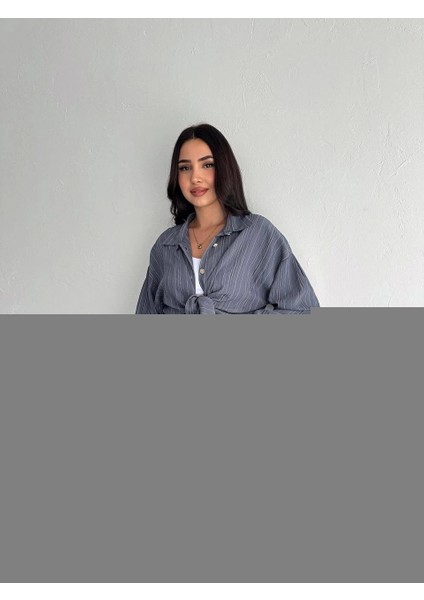 Çizgili Oversize Gömlek modelleri
