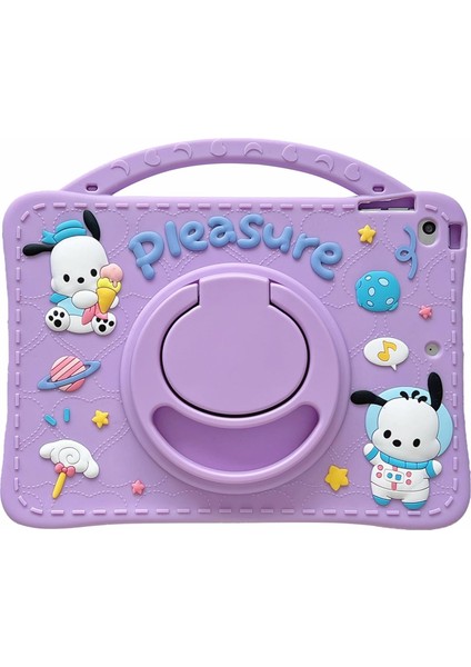 Apple iPad 8.nesil 10.2 Inc Çocuklar Için Kalemlikli Askılı 360 Derece Standlı Soft Silikon Pleasure Kılıf A2270 A2428 fiyatları