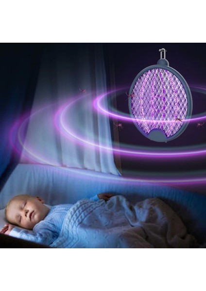 Asılabilen ve Masaüstü Olabilen 2W Sinek Öldürücü Mor Işıklı Raket fiyatları