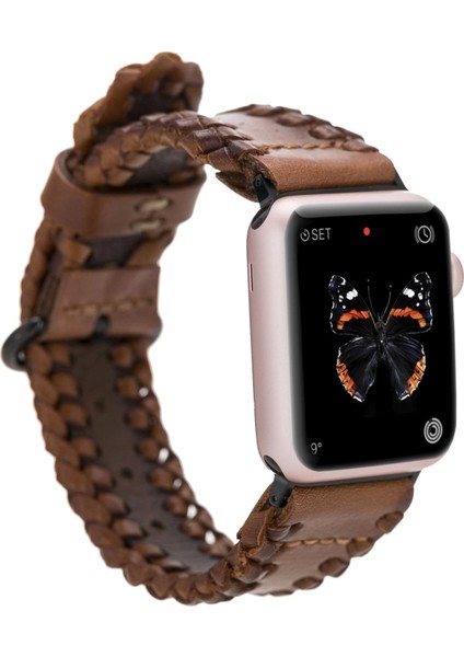 Apple Watch Uyumlu Deri Kordon 42-44-45MM SM58 RST2EF