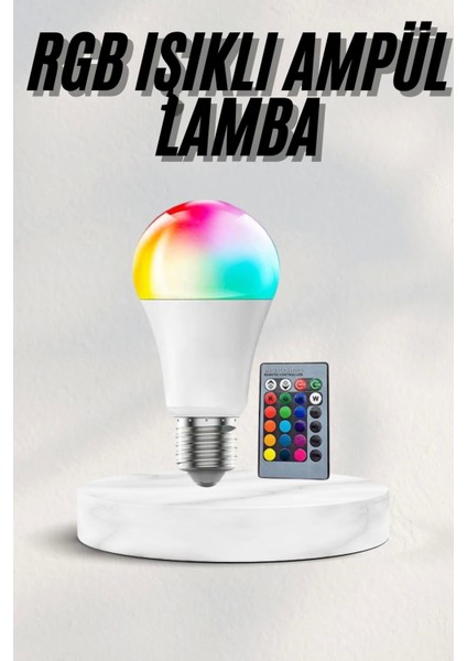 Akıllı Rgb LED Ampul LED Uzaktan Kumandalı Renk Değiştiren Ampul