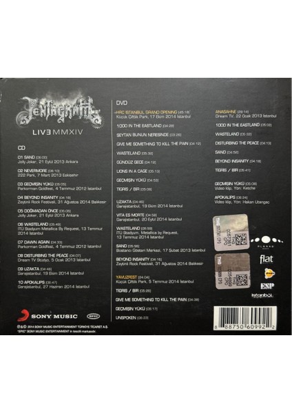 CD Pentagram Live Mmxıv - Imzalı Insert CD