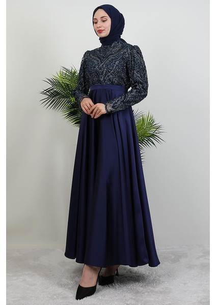 Velora Tesettür Abiye Lacivert fırsatları