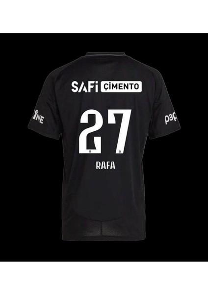 2024/25 Yeni Sezon B€$iktæ$ R.a.f.a S.i.l.v.a 27 Forması Deplasman Siyah Spor T-Shirt