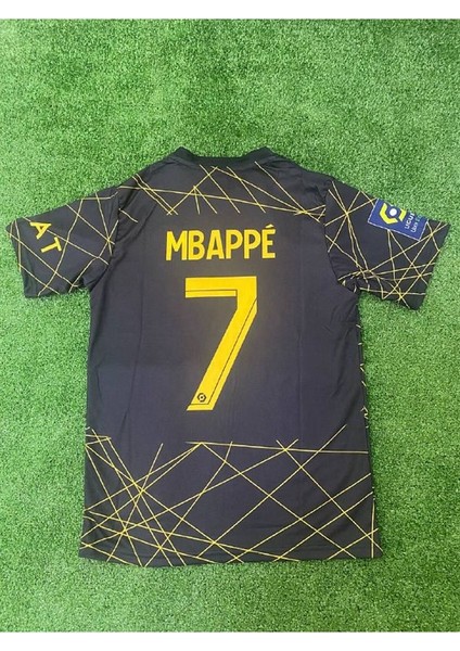 Psg Mbappe Yeni Sezon Gold Çizgili Futbol Forması 2023/24