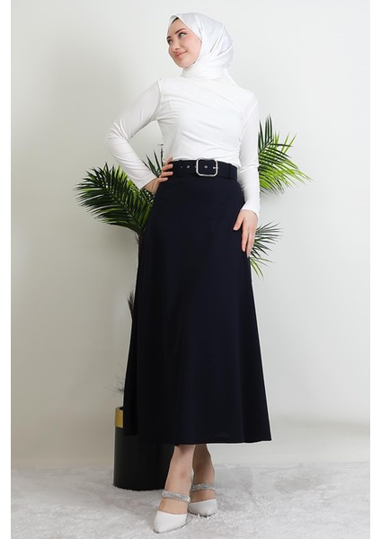 Kemerli Mevlana Etek Lacivert