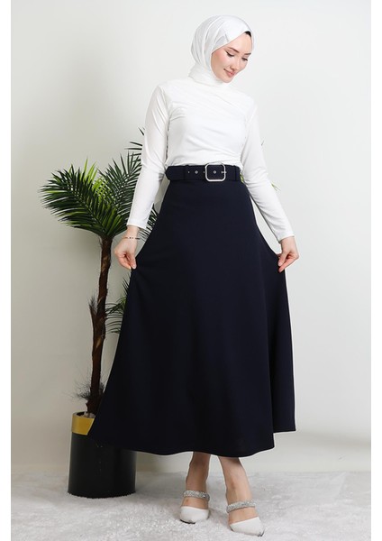 Kemerli Mevlana Etek Lacivert fırsatları