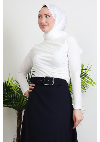 Kemerli Mevlana Etek Lacivert indirimleri