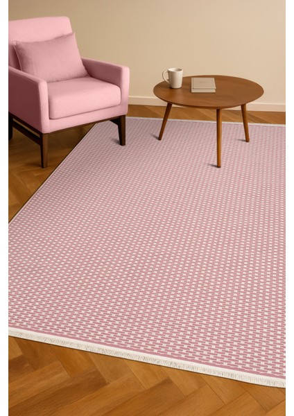 Katlanabilir,yıkanabilir,yüksek Kalite Pamuk Salon,oturma Odası,balkon Kilim Pembe fiyatları