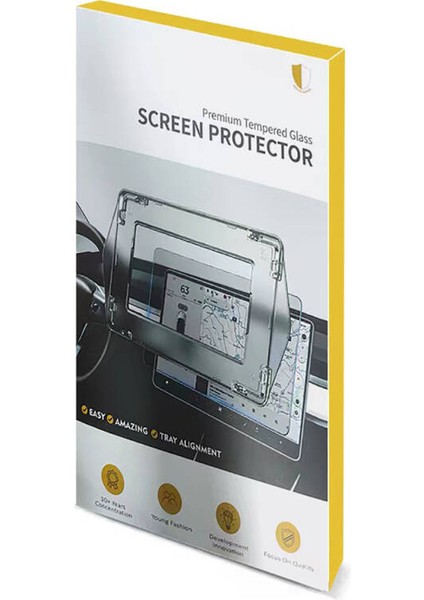 Byd 12.8 Inç Araç Multimedya Ekran Koruyucu Uygulama Aparatlı Zore Premium Temperli Cam Ekran Koruyucu modelleri