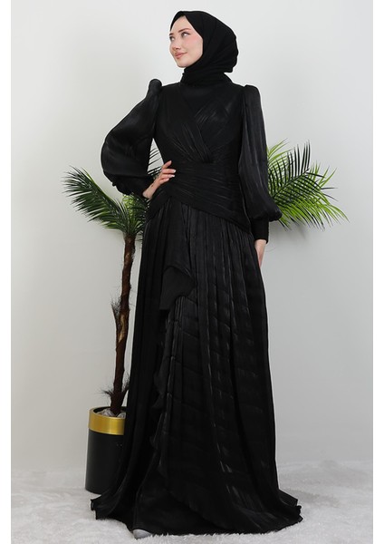 Lale Tesettür Abiye Siyah