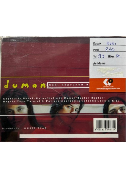 CD Duman Eski Köprünün Altında CD