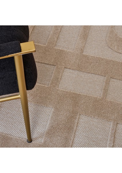 Iskandinav Tora Beige 80X150 cm Salon Mutfak Halısı Yolluk