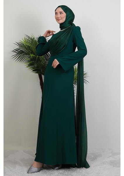 Ayliz Tesettür Abiye Zümrüt