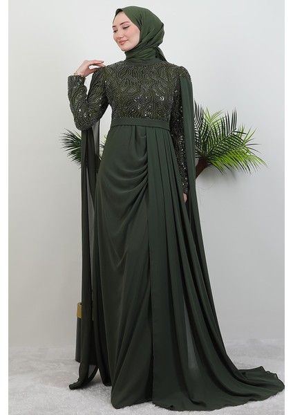 Münteha Tesettür Abiye Haki fiyatları