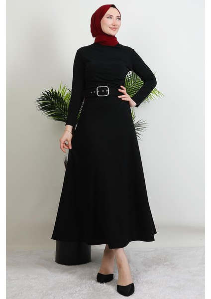 Kemerli Mevlana Etek Siyah
