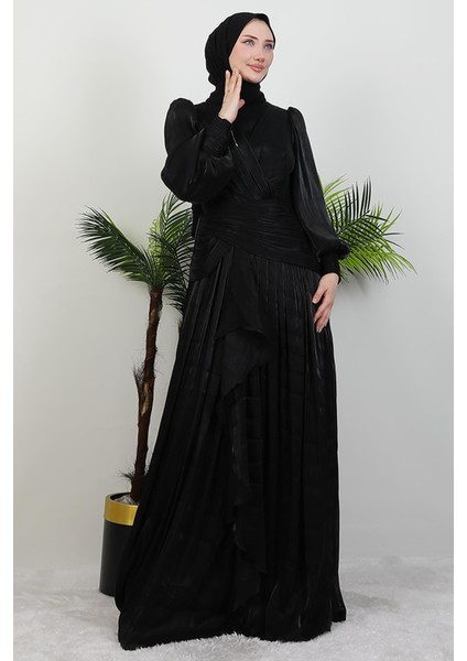 Lale Tesettür Abiye Siyah modelleri