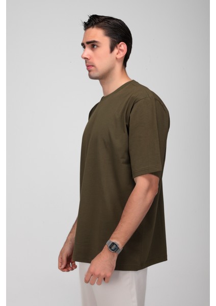 Erkek Timeless Oversize Haki T-Shirt