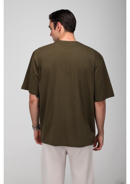 Erkek Timeless Oversize Haki T-Shirt