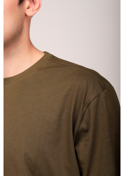 Erkek Timeless Oversize Haki T-Shirt