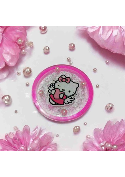 Resinkco Hello Kitty Mıknatıslı Epoksi Grinder El Yapımı Kişiselleştirilebilir Öğütücü