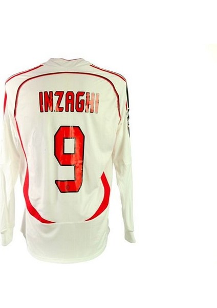 Efsane M.i.l.a.n #9 Inzaghi Nostalji Uzun Kollu Forması (Beyaz)